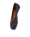 Maison Margiela 10mm Tabi Vintage Leather Ballerinas In Black