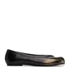 Maison Margiela Tabi Leather Ballerina Shoes In Black