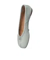 Maison Margiela Tabi Leather Ballerina Shoes In Gray