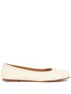 Maison Margiela Tabi Bow Flat Round Stitching Ballerina In White