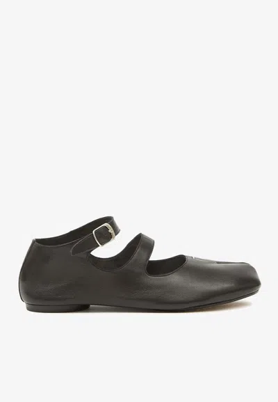 MAISON MARGIELA TABI LEATHER BALLET FLATS