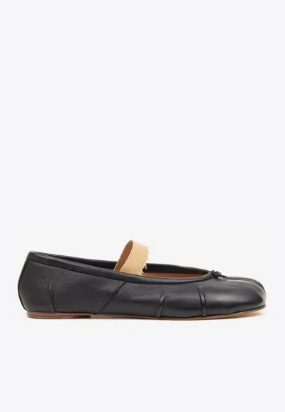 MAISON MARGIELA TABI LEATHER BALLET FLATS