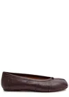 Maison Margiela New Round Toe Ballerina With Stitch Detailing In Brown