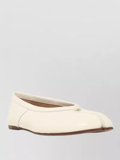 Maison Margiela Tabi Leather Ballet Flats Round Toe