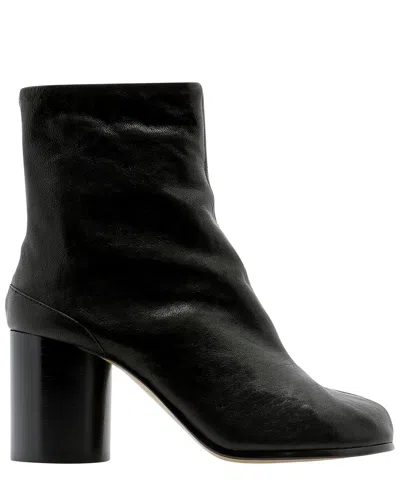 Maison Margiela Tabi Leather Ankle Boots In Black