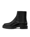 Maison Margiela Tabi High-ankle Leather Boots In Black