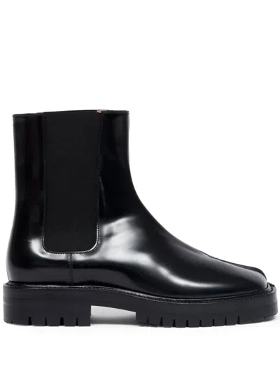 Maison Margiela Ankle-high Split-toe Chelsea Boots In Smooth Leather In ...