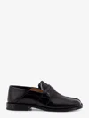 Maison Margiela Split Toe Leather Loafers With Iconic Design In Black