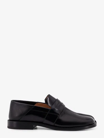 Maison Margiela Tabi Leather Loafers In Black