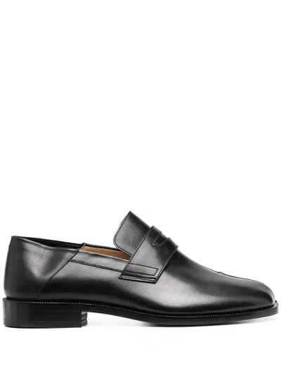 Maison Margiela 30mm Tabi County Leather Loafers In Black