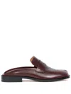 Maison Margiela Tabi Leather Mules In Red