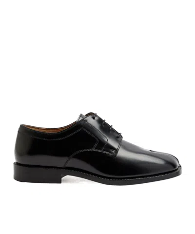 Maison Margiela Tabi Leather Pumps In Black