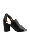 Maison Margiela Tabi Leather Sandals Shoes In Black