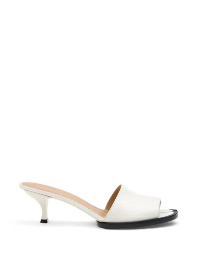 Maison Margiela Tabi Leather Sandals In White