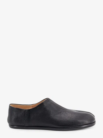 Maison Margiela Tabi Leather Slip-ons In Black