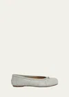 Maison Margiela Tabi Leather Split-toe Ballerina Flats In Anisette