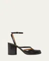 Maison Margiela Tabi Split-toe Glossed Leather Pumps In Black
