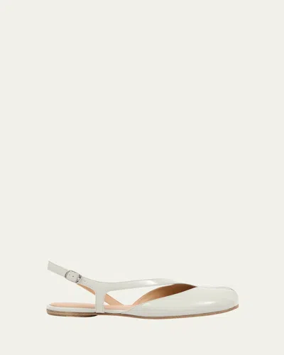 Maison Margiela Tabi Leather Split-toe Slingback Flats In Multi
