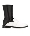 Maison Margiela Tabi Loafer Boots In Black