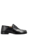 Maison Margiela Tabi Split-toe Glossed-leather Loafers In Black