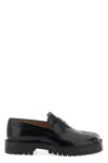 Maison Margiela Tabi County Leather Loafers With 3.5cm Heel In Black