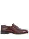 Maison Margiela Tabi Split-toe Collapsible-heel Leather Loafers In Brown