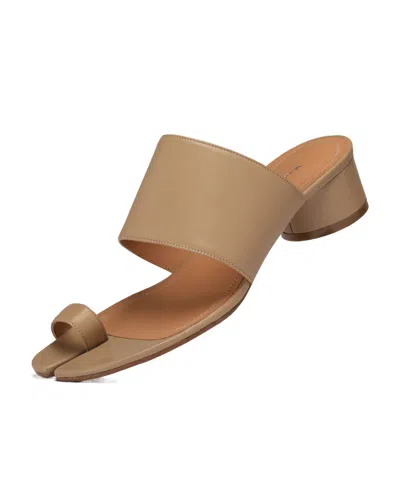 Maison Margiela Tabi Logo High-heeled Sandals In Brown
