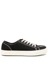 Maison Margiela Logo-print Lace-up Sneakers In Black