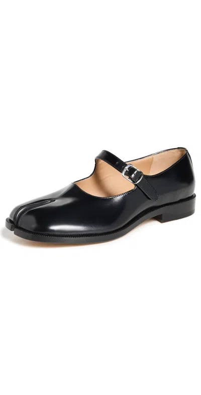 MAISON MARGIELA TABI MARY JANE BALLERINA FLATS BLACK