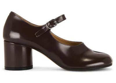 Pre-owned Maison Margiela Tabi Mary Jane Heel (women's) Sneakers In Moka In Brown