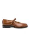 Maison Margiela Sun-bleached Leather Tabi Mary Jane Shoes In Brown