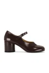 Maison Margiela Tabi Mary Jane Pump In Brown
