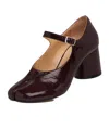 Maison Margiela Tabi Mary Jane Pumps In Patent Leather In Wine In Burgundy