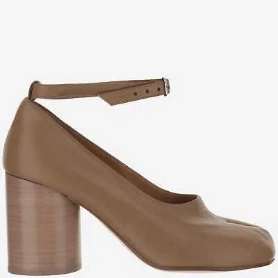 Pre-owned Maison Margiela Tabi Mary-jane Pumps In Brown