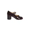 Maison Margiela Tabi Mary Jane Pumps In Patent Leather In Wine In Burgundy