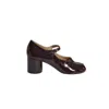 Maison Margiela Tabi Mary Jane Pumps In Patent Leather In Wine In Burgundy