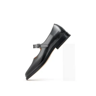 Maison Margiela Mary Jane Mini Heel Shoes With Buckle Strap In Black