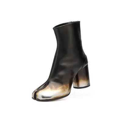 Maison Margiela Tabi Metallic Ankle Boots Woman Silver