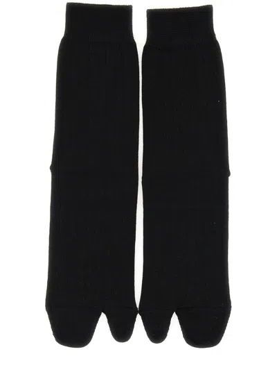 Maison Margiela Tabi Mini Socks In Black