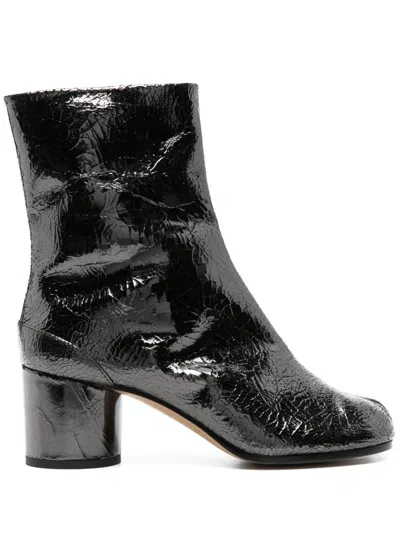 Maison Margiela Tabi Mirror 55mm Ankle Boots In Black