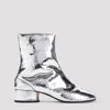 Maison Margiela Tabi Mirror Split-toe Ankle Boots In Silver