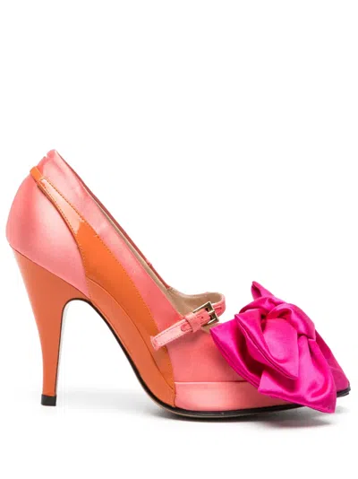 Maison Margiela Tabi Monster 110mm Bow Pumps In Pink
