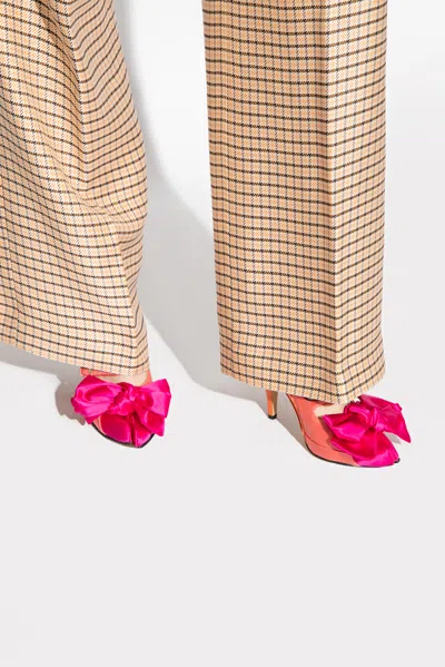 Maison Margiela Tabi Monster Bow Pumps In Orange