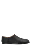Maison Margiela Black Leather Tabi Loafer With Unique Cut And Distinctive Stitching In Black