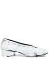 Maison Margiela Black & White Tabi New Ballerina Flats In Black / White
