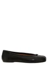 Maison Margiela Black Leather Tabi Ballerinas With Signature Detailing