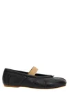 Maison Margiela Lamb Leather Ballerinas With Delicate Instep Strap In Black