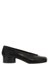Maison Margiela Womens Black Tabi Ballerina Leather Heeled Shoes Eur 36 / 3 Uk In Black