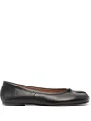 Maison Margiela Black Leather Tabi Ballerinas With Iconic Tabi Split-toe