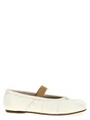 Maison Margiela Ivory Lamb Leather Ballerinas With Delicate Instep Strap